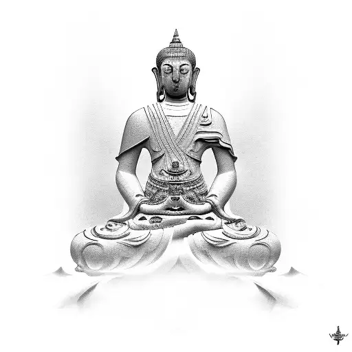 buda tattoo design idea