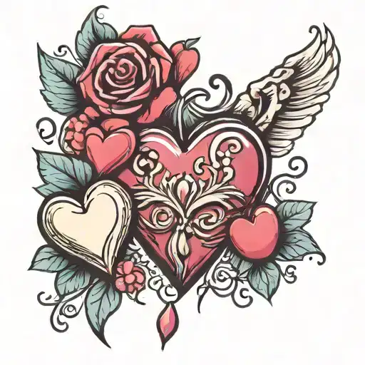 Candy Heart tattoo design idea