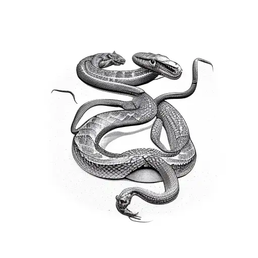 Snake and scorpion tattoo design idea