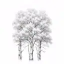 aspen, oak and willow tree  tattoo design idea