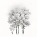 aspen, oak and willow tree  tattoo design idea