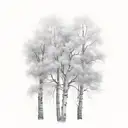 aspen, oak and willow tree  tattoo design idea