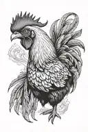 philippine fighting rooster standing proudly tattoo design idea