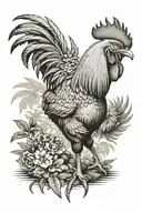 philippine fighting rooster standing proudly tattoo design idea