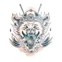 Foo Dog tattoo design idea