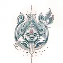 Foo Dog tattoo design idea