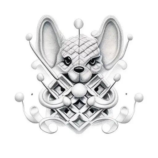Cute Waffle tattoo design idea