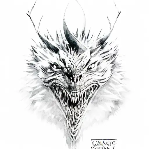 Jon snows long claw sword In the game of thrones serie tattoo design idea