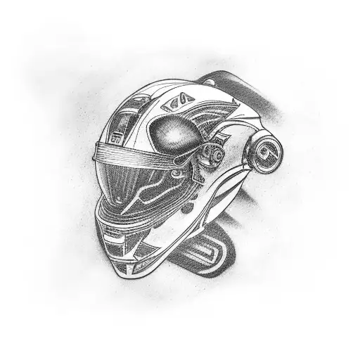 old school racing car tattoo design idea