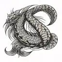 shrimp and mandarin tattoo design idea