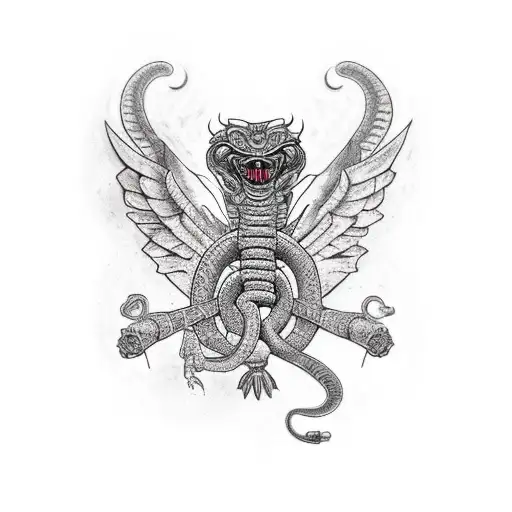 Mayan snake quezacoatl tattoo design idea