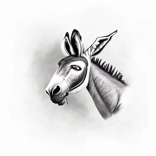 scary donkey Dia dos muertos tattoo design idea
