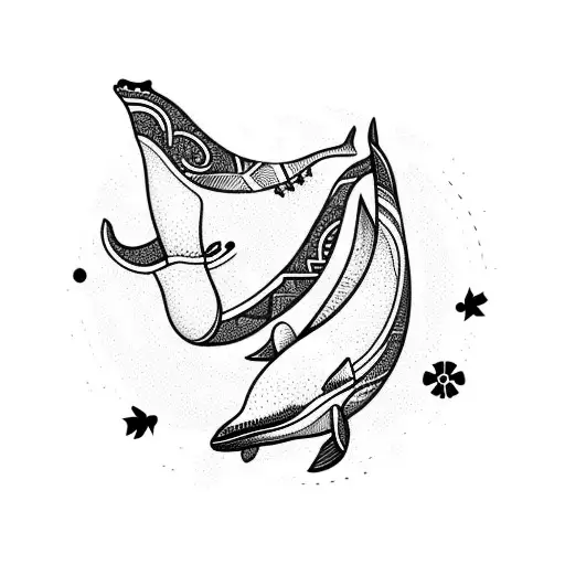 whale tattoo design idea