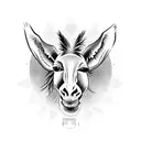 undead donkey tattoo design idea