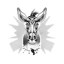 undead donkey tattoo design idea