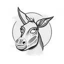 undead donkey tattoo design idea