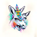 scary donkey Dia dos muertos tattoo design idea