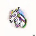 scary donkey Dia dos muertos tattoo design idea