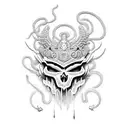 Mayan feathered snake quezacoatl tattoo design idea