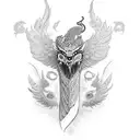 Mayan feathered snake quezacoatl tattoo design idea