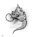 Mayan feathered snake quezacoatl tattoo design idea