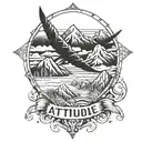 "attitude determines altitude" tattoo design idea