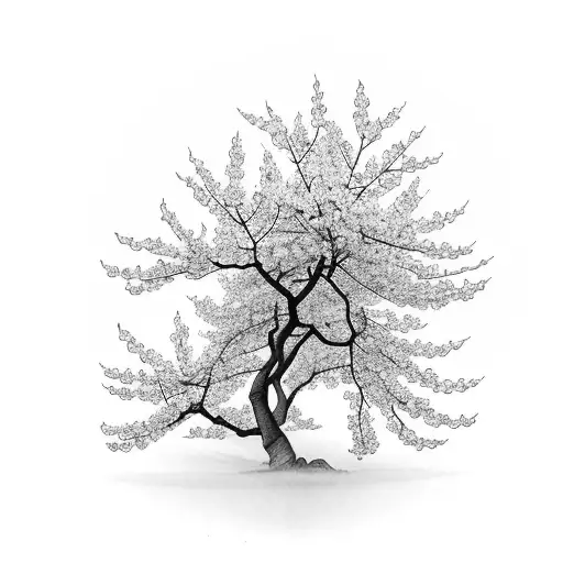Cherry Blossom Tree tattoo design idea