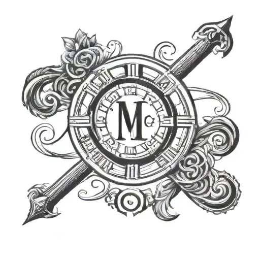 roman numerals  tattoo design idea
