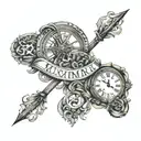 roman numerals  tattoo design idea
