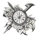 roman numerals  tattoo design idea