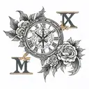 roman numerals  tattoo design idea