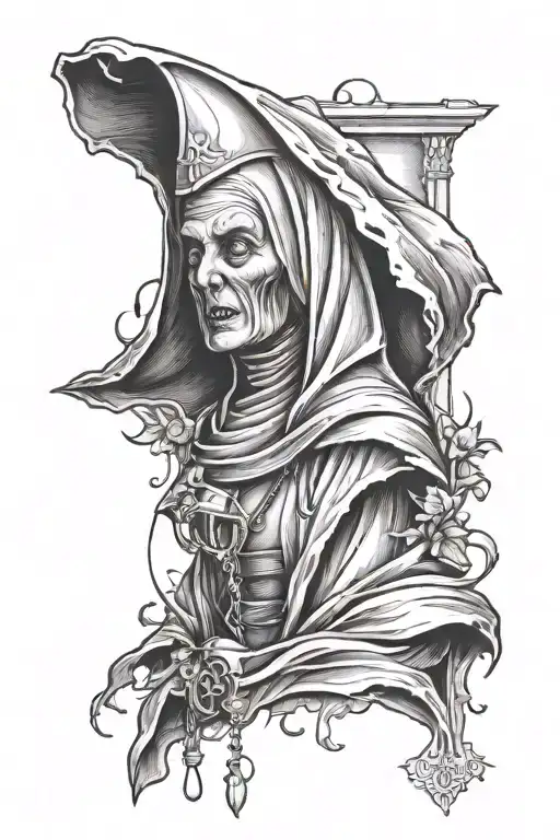 The Movie The Town Nun tattoo design tattoo design idea