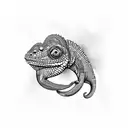 Chameleon tattoo design idea