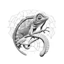 Chameleon tattoo design idea