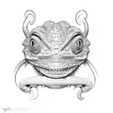 Chameleon tattoo design idea