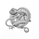 Chameleon tattoo design idea