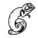 Chameleon tattoo design idea