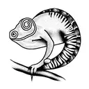 Chameleon tattoo design idea