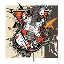 Superman Logo with a guitar tattoo design idea