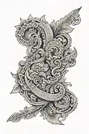 tooled leather sleeve tattoo design idea