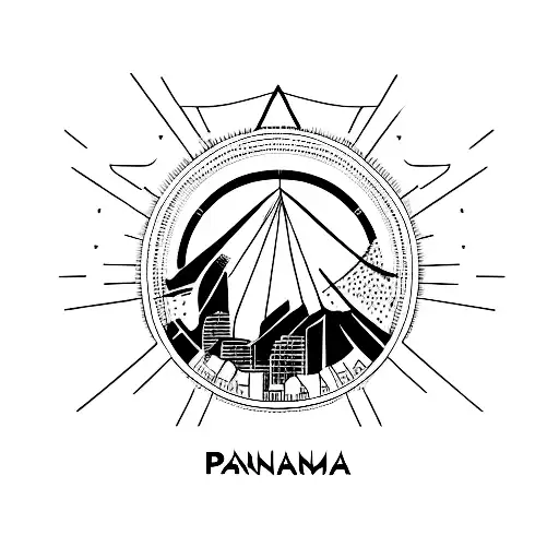 panama Skyline  tattoo design idea