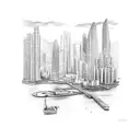 panama Skyline  tattoo design idea