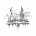 panama Skyline  tattoo design idea