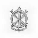 olive branch neck tattoo with letters in middle tattoo design idea