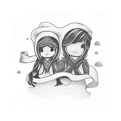 Sibling bond tattoo design idea
