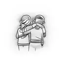 Sibling bond tattoo design idea