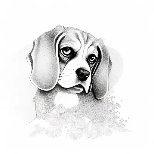 beagle tattoo design idea
