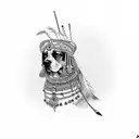 indian beagle with a plume tattoo design idea