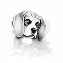 beagle tattoo design idea