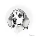 beagle tattoo design idea